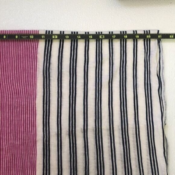 Cato Striped Infinity Scarf One Size Acrylic Pink‎ & Black Made In China - Picture 10 of 11